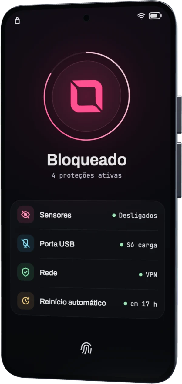Blackhold Phone visto de frente.